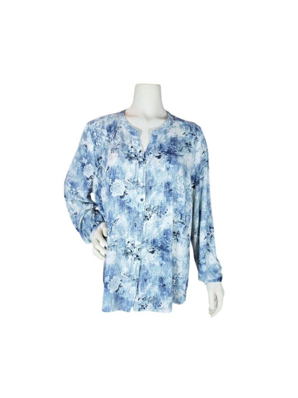 FDJ French Dressing Jeans Abstract Bird Floral Boho Blouse Top Size 14 L